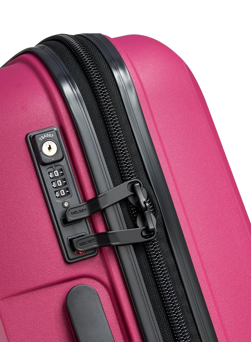 DELSEY Paris Raspberry Delsey Belmont + 55cm Trolley, Cabin Size, Raspberry Color, TSA Lock, Inner Mesh Zipper Pocket, Hard Top Polycarbonate Material,8 Wheels,5 Years International Warranty.  | Best Price UAE